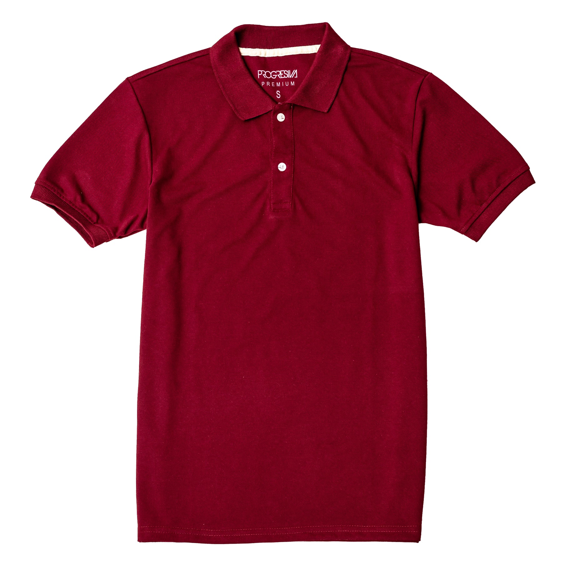 Short Sleeve Playera Tipo Polo Color Guinda Camisa Polo Vino