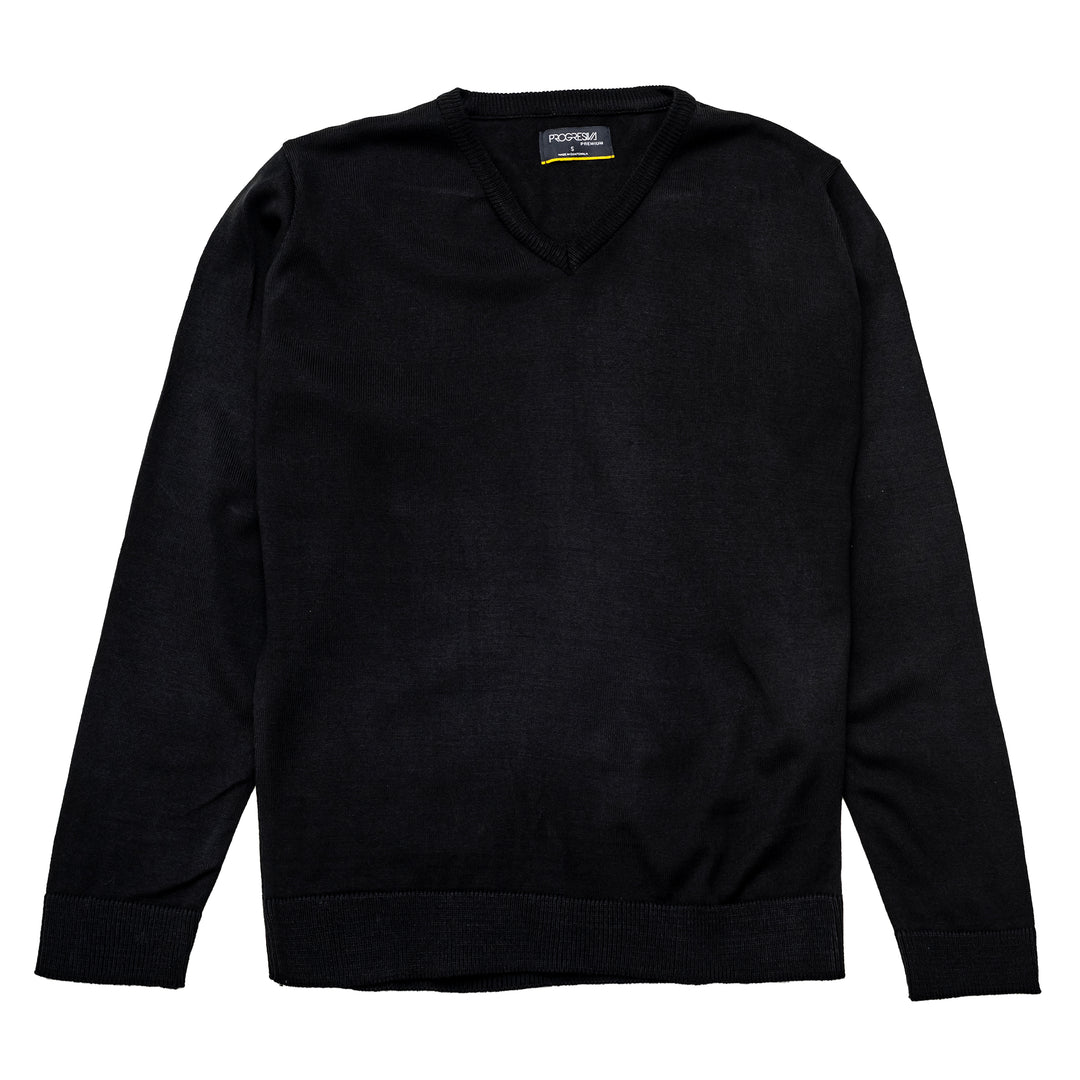 Sueter negro cuello v 2025